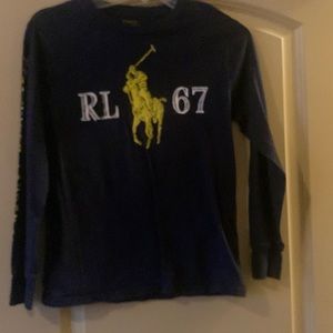 Navy Polo Long Sleeve Shirt